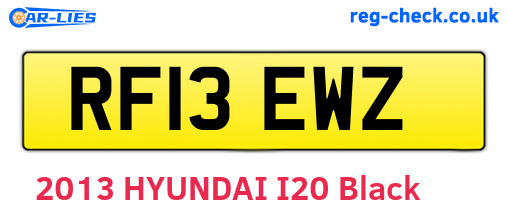 RF13EWZ are the vehicle registration plates.