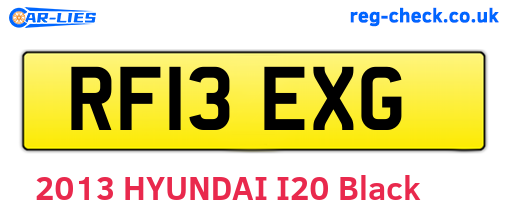 RF13EXG are the vehicle registration plates.
