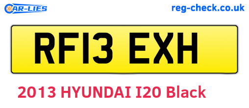 RF13EXH are the vehicle registration plates.