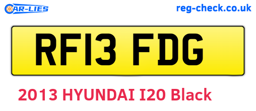 RF13FDG are the vehicle registration plates.