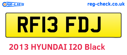 RF13FDJ are the vehicle registration plates.
