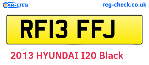 RF13FFJ are the vehicle registration plates.