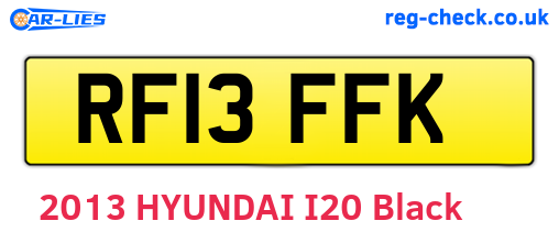 RF13FFK are the vehicle registration plates.