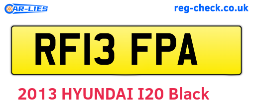 RF13FPA are the vehicle registration plates.