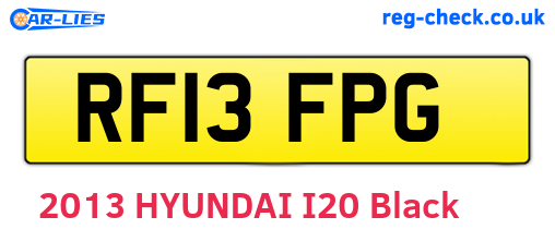 RF13FPG are the vehicle registration plates.