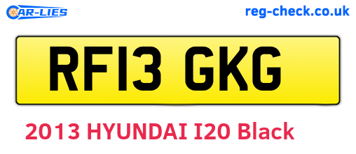 RF13GKG are the vehicle registration plates.