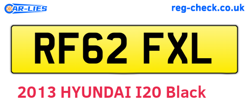 RF62FXL are the vehicle registration plates.