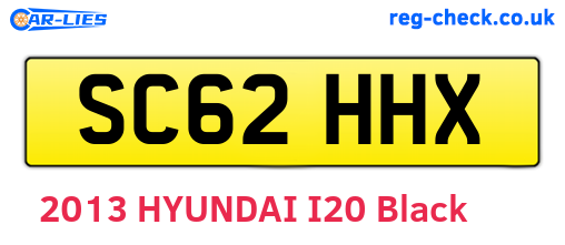 SC62HHX are the vehicle registration plates.