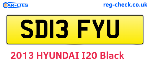 SD13FYU are the vehicle registration plates.