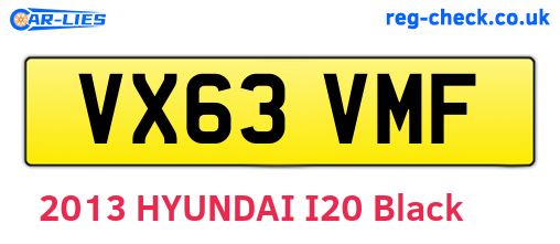 VX63VMF are the vehicle registration plates.