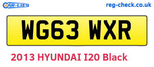 WG63WXR are the vehicle registration plates.