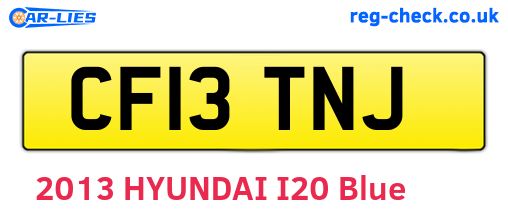 CF13TNJ are the vehicle registration plates.