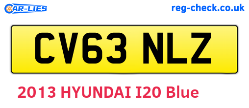 CV63NLZ are the vehicle registration plates.