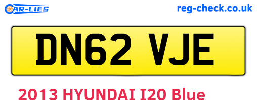 DN62VJE are the vehicle registration plates.