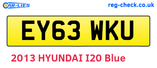 EY63WKU are the vehicle registration plates.