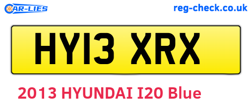 HY13XRX are the vehicle registration plates.