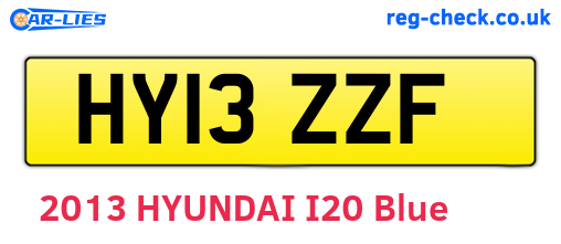 HY13ZZF are the vehicle registration plates.