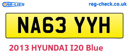 NA63YYH are the vehicle registration plates.