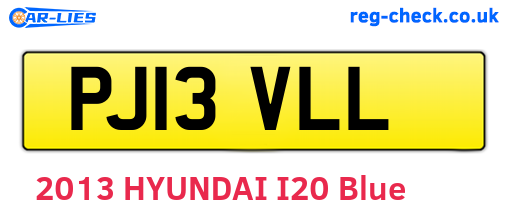 PJ13VLL are the vehicle registration plates.