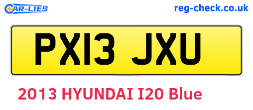 PX13JXU are the vehicle registration plates.