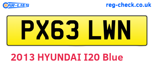PX63LWN are the vehicle registration plates.