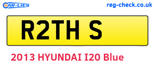R2THS are the vehicle registration plates.
