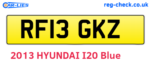 RF13GKZ are the vehicle registration plates.