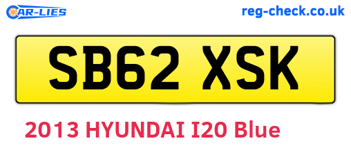 SB62XSK are the vehicle registration plates.