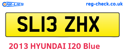 SL13ZHX are the vehicle registration plates.