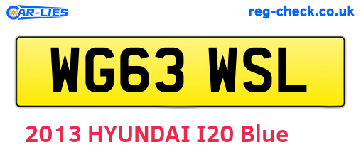 WG63WSL are the vehicle registration plates.
