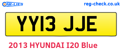 YY13JJE are the vehicle registration plates.