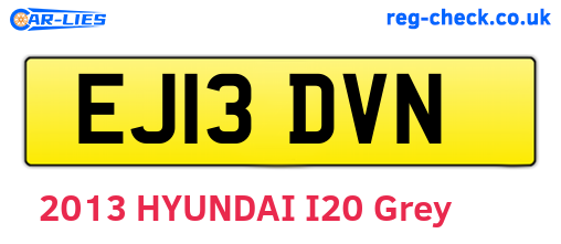 EJ13DVN are the vehicle registration plates.