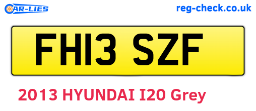 FH13SZF are the vehicle registration plates.