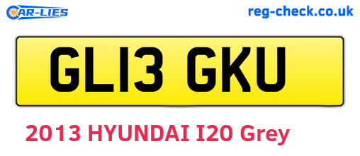GL13GKU are the vehicle registration plates.