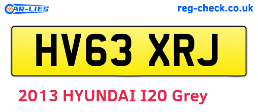 HV63XRJ are the vehicle registration plates.
