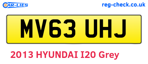 MV63UHJ are the vehicle registration plates.