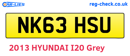 NK63HSU are the vehicle registration plates.