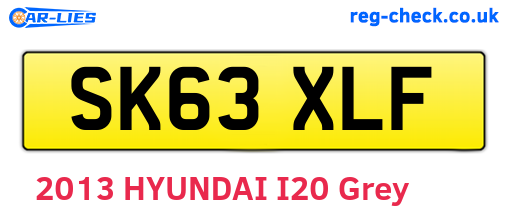 SK63XLF are the vehicle registration plates.