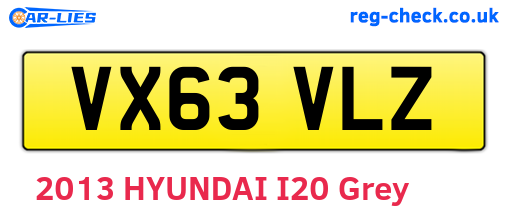 VX63VLZ are the vehicle registration plates.