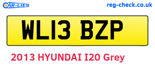 WL13BZP are the vehicle registration plates.