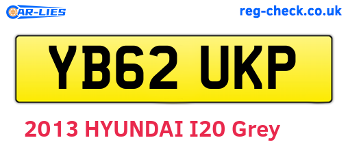 YB62UKP are the vehicle registration plates.