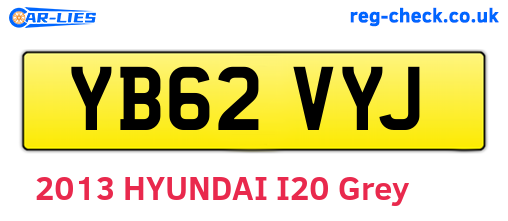 YB62VYJ are the vehicle registration plates.