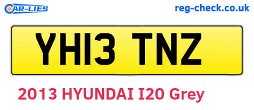 YH13TNZ are the vehicle registration plates.