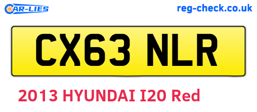 CX63NLR are the vehicle registration plates.
