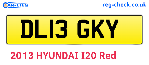 DL13GKY are the vehicle registration plates.