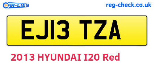 EJ13TZA are the vehicle registration plates.
