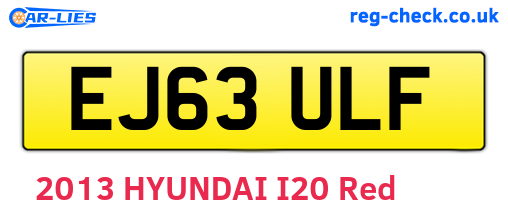 EJ63ULF are the vehicle registration plates.