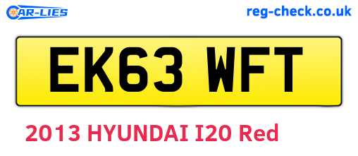 EK63WFT are the vehicle registration plates.