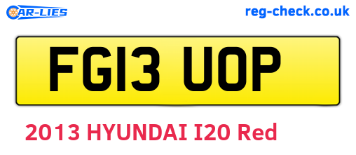 FG13UOP are the vehicle registration plates.