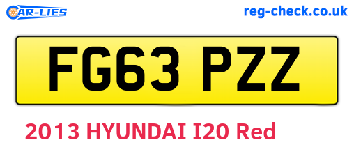 FG63PZZ are the vehicle registration plates.